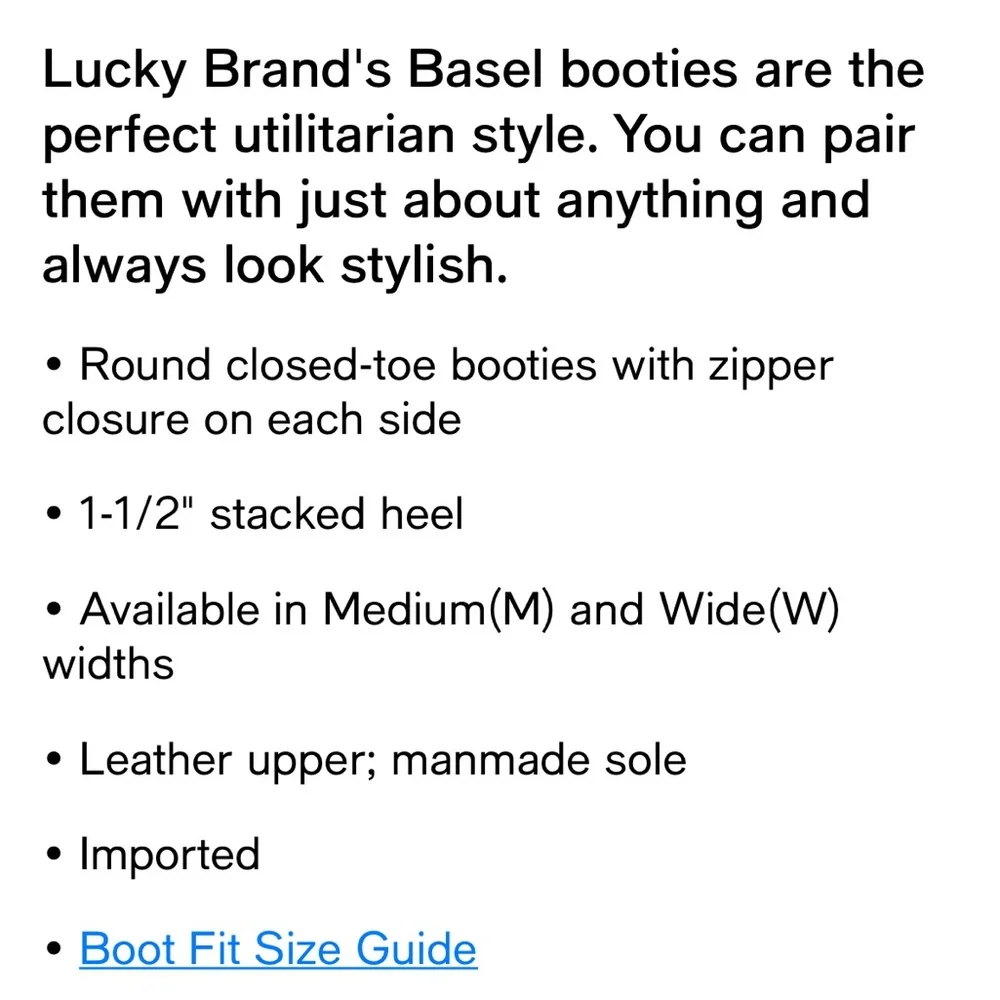 Lucky Brand size 8.5 Basel Toffee Brown Leather Ankle Booties - Picture 13 of 16